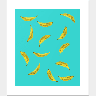 Bananas, Tropical Fruit Watercolor Tropical Posters and Art